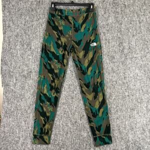 The North Face Fleece Pants Boys L Camo Drawstring Elastic Waist Lounge Sleep